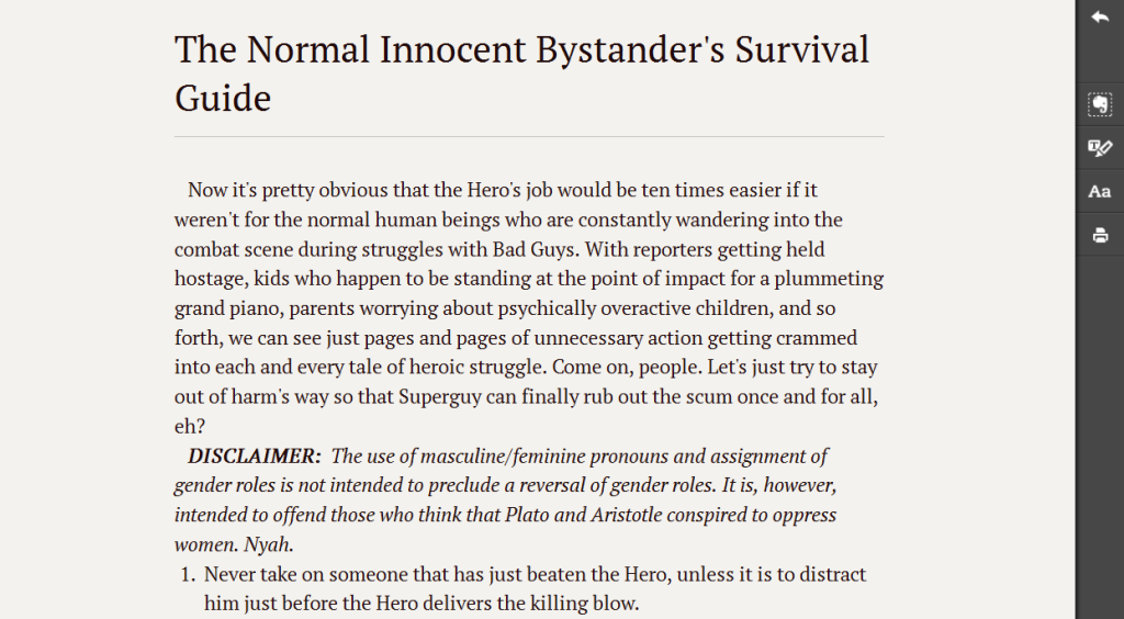 The same page with Clearly applied